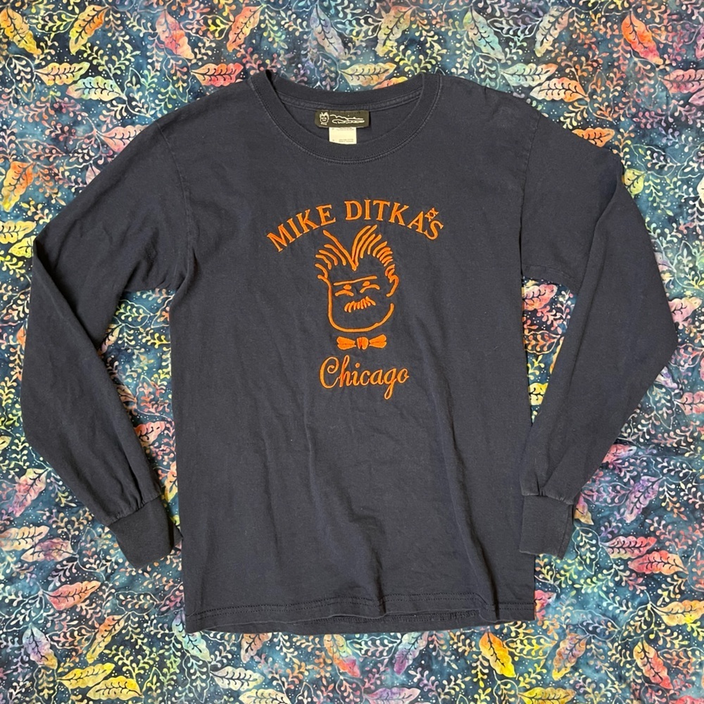 Mike Ditka’s Chicago Embroidered Long Sleeve T-Shirt Size Small